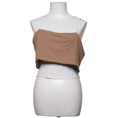 Tank Top (White, Brown) from The Kript Elastane, Polyamide