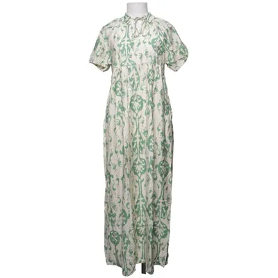 Maxi dress (Green, White) from Lilie Rose Cotton, Linen
