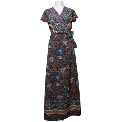 Wikkeljurk (Blauw, Meerkleurig) Katoen, Polyester