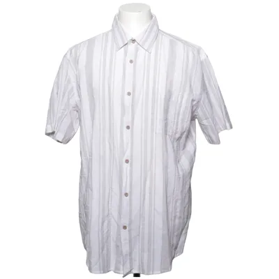 Short sleeve shirt (White, Brown) from Atlas for Men Cotton