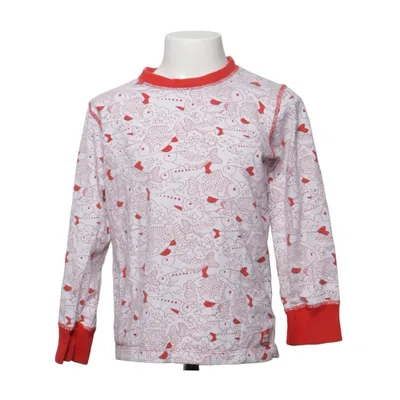Long sleeve T-shirt (White, Red) from Kaxs by KappAhl Elastane, Organic cotton