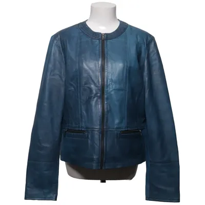 Leather jacket (Blue) from Helium Leather, Polyester