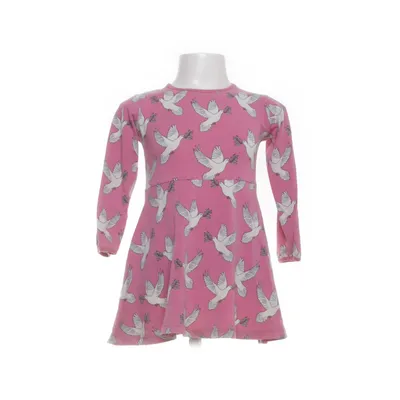 Klänning (Rosa, Vit, Flerfärgad) från Villervalla Elastan, Ekologisk bomull