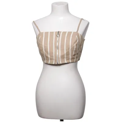 Crop top (Beige, Vit) från Nicci Hernestig x NA-KD Bomull, Polyester