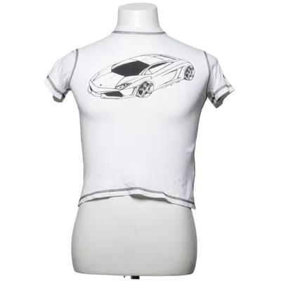 T-shirt (Wit, Zwart) van Automobili Lamborghini Katoen