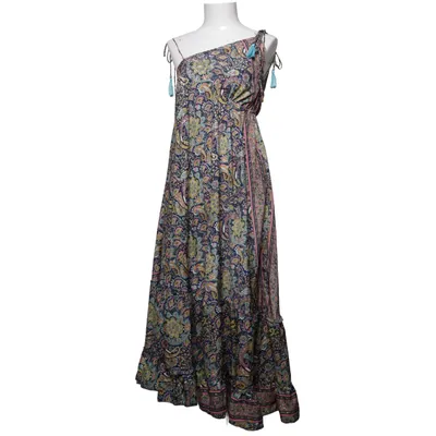 Maxi jurk (Blauw, Meerkleurig) Polyester, Viscose