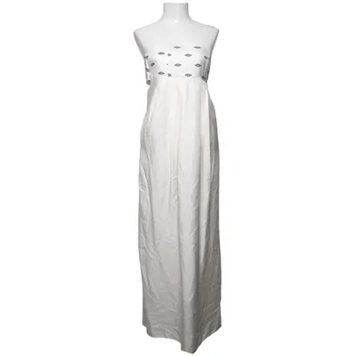 Dress (White, Beige) from Deitas Silk