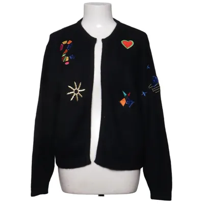 Cardigan (Black, Multicolored) from Dolores Angora, Polyamide, Wool