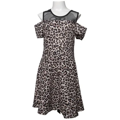 Kjole (Beige, Sort, Brun) fra Candy Couture Elastan, Polyester
