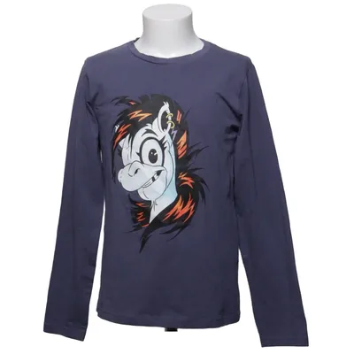 Långärmad t-shirt (Blå) från CRW Bomull, Elastan