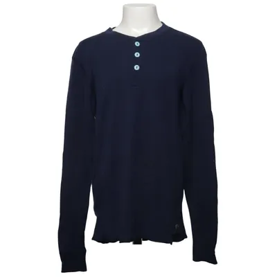 Henley shirt (Blauw) van Aclima Merinowol