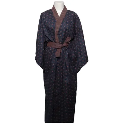 Dressing gown (Blue, Brown) Cotton