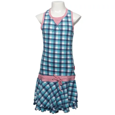 Dress (Blue, White, Red) from Claesen's Cotton, Elastane