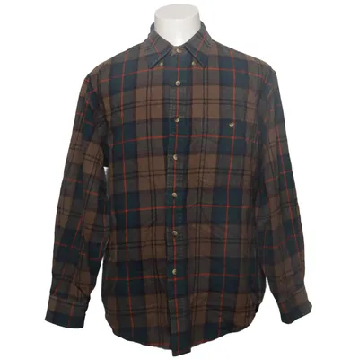 Flannel skjorte (Brun, Blå, Flerfarvet) fra Lands' End Bomuld