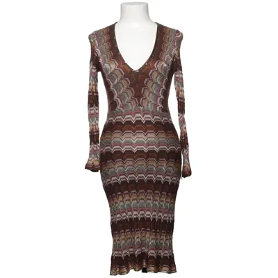 Maxi dress (Brown, Multicolored) from Ana Alcazar Acetate, Cotton, Polyester