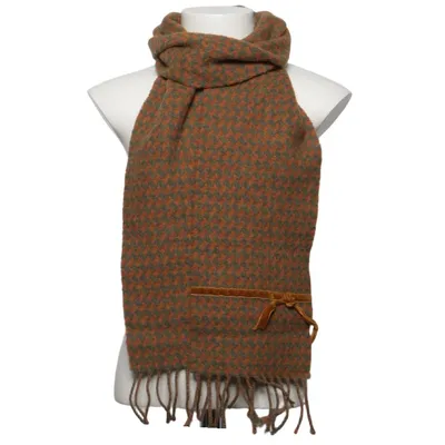 Scarf (Brown, Green) from Johnstons of Elgin Wool