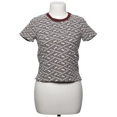 T-shirt (Blanc, Marron) de Zara Trafaluc Coton, Élasthane, Polyester
