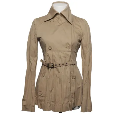 Trenchcoat (Beige) van Patrizia Pepe Acetaat, Katoen, Cupro, Metallvezel