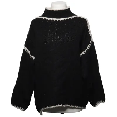 Sweater (Black, White) Acrylic, Polyamide, Viscose, Wool
