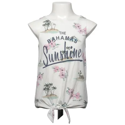 Top (Wit, Meerkleurig) van H&M Polyester, Viscose, Elastaan