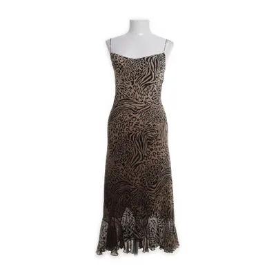 Maxi dress (Brown, Multicolored) from Betsey Johnson Polyester, Silk