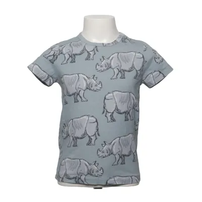 T-shirt (Blå, Grå) från The Striped Cat Elastan, Ekologisk bomull