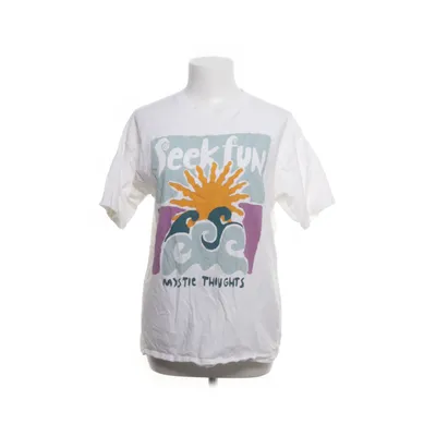 T-shirt (White, Multicolored) from Pull & Bear Cotton