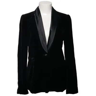Smokingblazer (Sort) fra Zara Woman Silke, Viscose