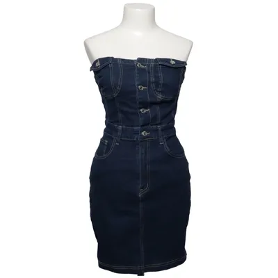 Denim jurk (Blauw) van Shein Katoen, Elastaan, Polyester, Viscose