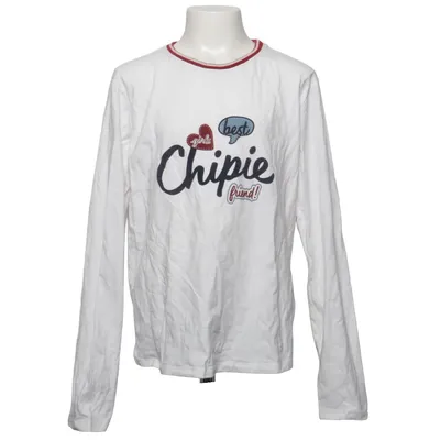 Langærmet t-shirt (Hvid) fra Chipie Bomuld, Elastan