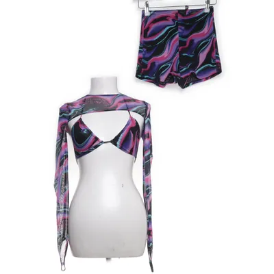 Set (Zwart, Meerkleurig) van White Fox Elastaan, Polyester