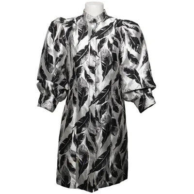 Jurk (Leaf Brooklyn Dress) van Bruuns Bazaar Metallvezel, Polyamide, Polyester, Viscose
