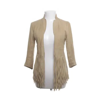 Läderkappa (Beige) från Topshop Bomull, Mocka