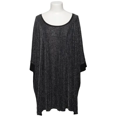 Top (Zwart, Zilver) van Ulla Popken Elastaan, Polyester