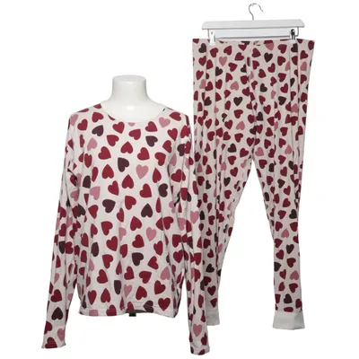 Pyjamas (Vit, Röd, Rosa) från Polarn O. Pyret Elastan, Ekologisk bomull