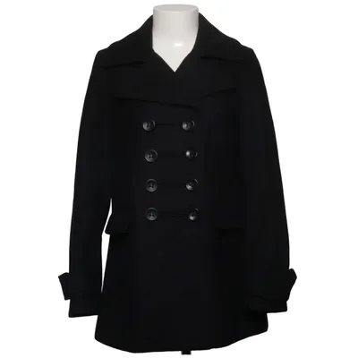 Pea coat (Black) from Frk. Polyamide, Polyester, Viscose, Wool