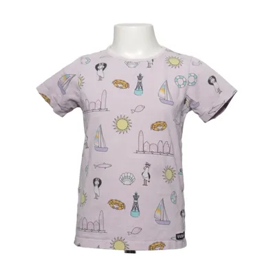T-shirt (Rosa, Flerfärgad) från Villervalla Elastan, Ekologisk bomull