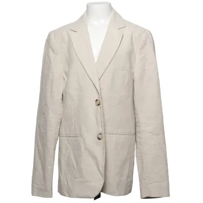 Blazer (Beige) from KappAhl Cotton, Linen, Polyester