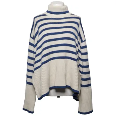 Turtleneck (Blue, White) from Totême Organic cotton, Wool