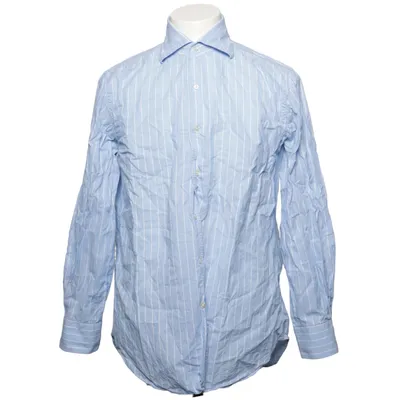 Chemise (Bleu, Blanc) de Corneliani Coton, Lin