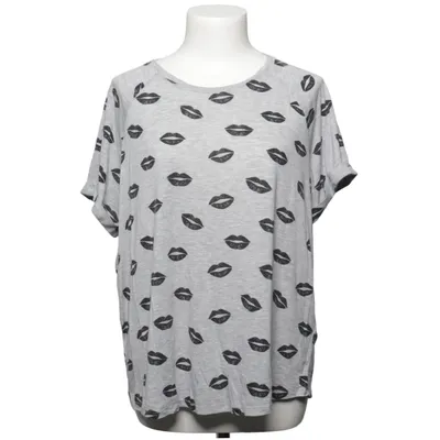 T-shirt (Grå, Sort) fra H&M+ Polyester, Viscose
