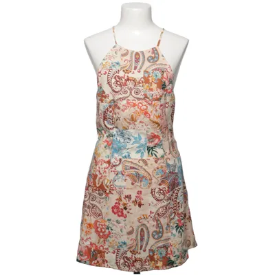 Kleid (Beige, Mehrfarbig) von Zara Leinen, Viskose