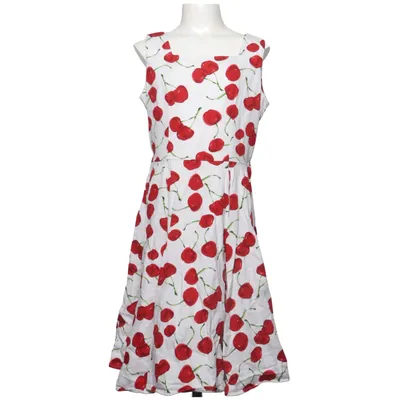 Jurk (Wit, Rood) van Hearts & Roses Katoen, Elastaan