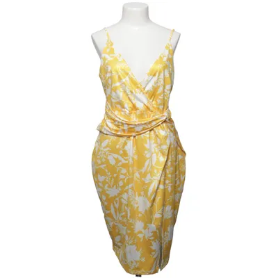 Wrap dress (Yellow, White) from Bubbleroom Elastane, Polyester