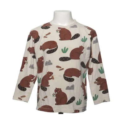 Long sleeve T-shirt (Beige, Brown, Multicolored) from Lindex Cotton, Elastane