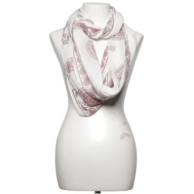 écharpe circulaire (Blanc, Rouge) Polyester, Viscose