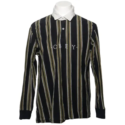 Rugby shirt (Zwart, Groen, Wit) van Obey Katoen