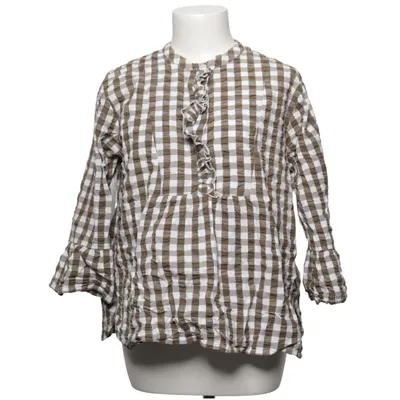 Blouse (Brown, White) from Juna Cotton