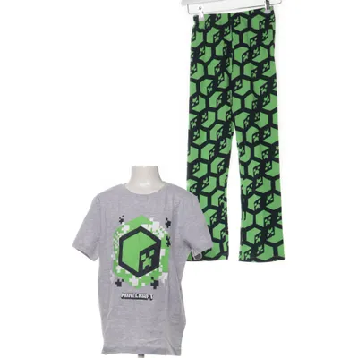 Pyjamas (Grå, Grön, Svart) från Minecraft Bomull, Viskos