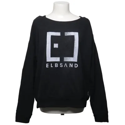 Sweatshirt (Zwart) van Elbsand Katoen, Elastaan